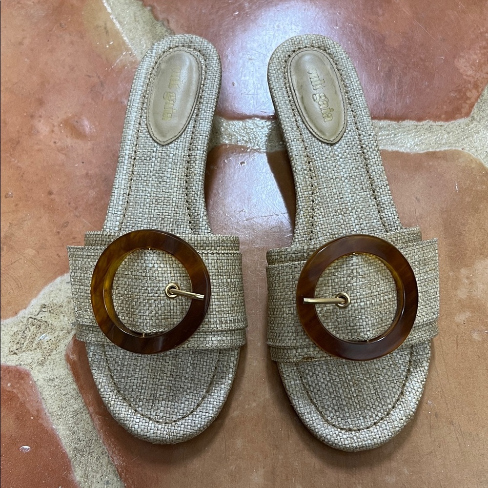 Cult Gaia Beige Sandals with Brown Accent - Picture 6 of 10
